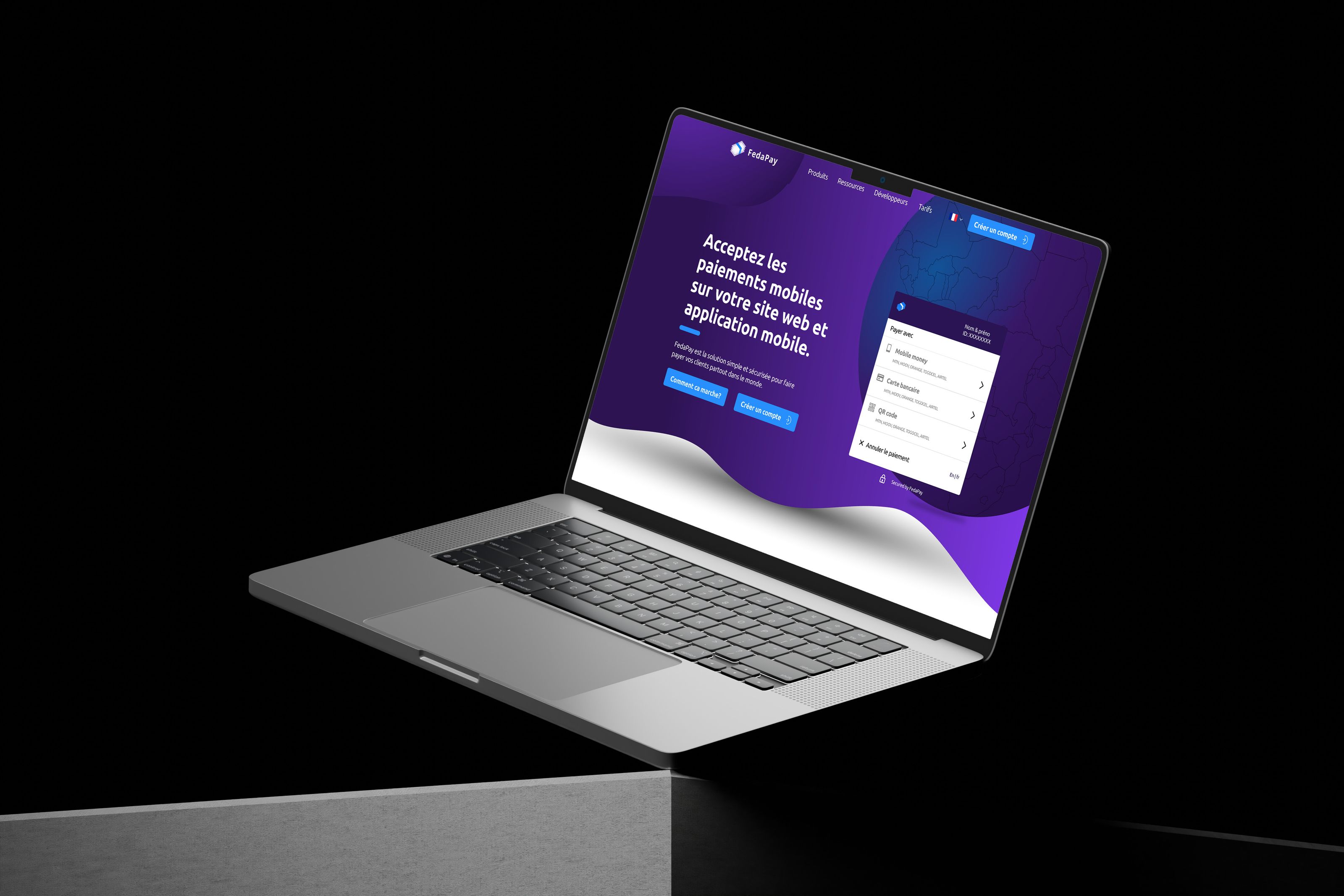 Feature image Fedapay Landing page Redesign